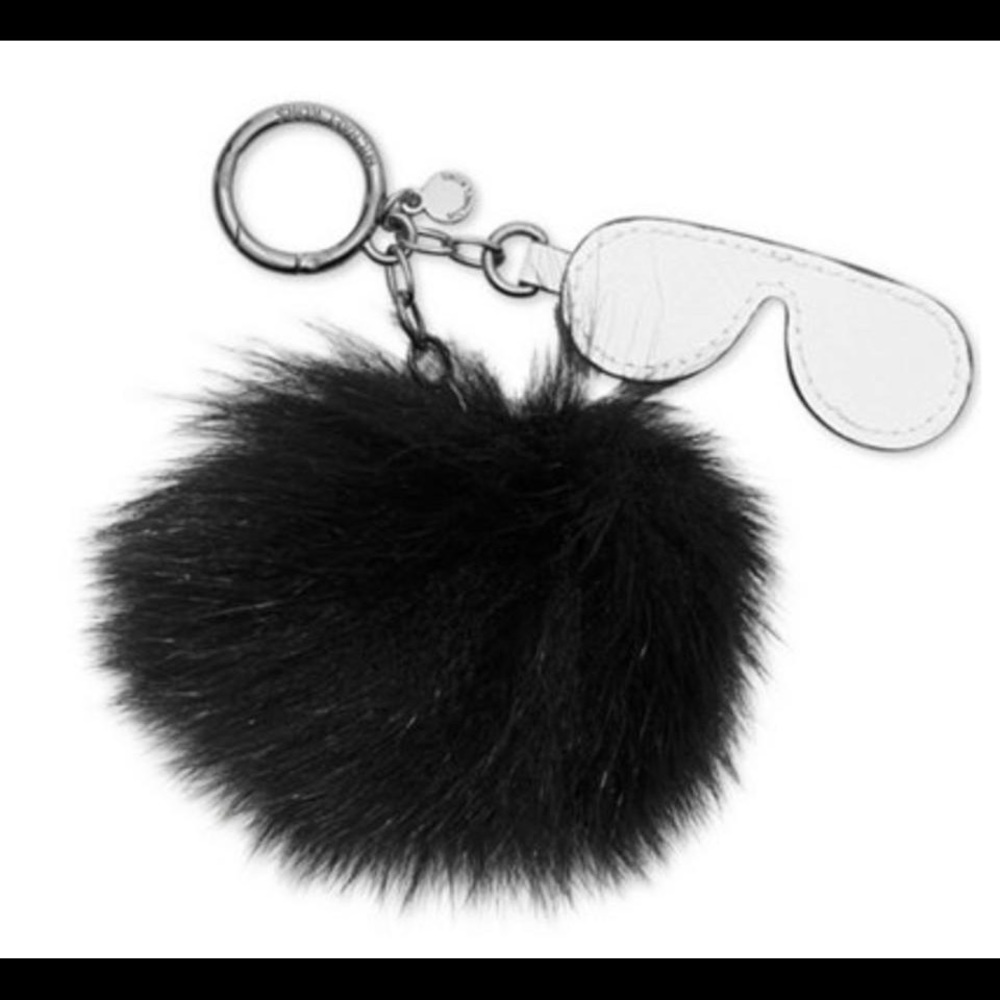 Michael Kors black puff keychain with shades